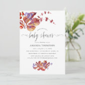 秋 – 秋水彩赤ちゃんシャワー 招待状 (スタンド正面)