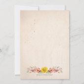 秋/秋素朴フローラベビーシャワー招待状 招待状 (裏面)