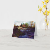 「秋」秋風景画 カード (黄色い花)