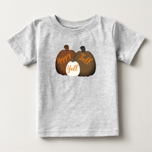 秋/秋/カボチャベビーTシャツ ベビーTシャツ (正面)