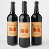 秋/秋/カボチャ ワインラベル (ボトル)