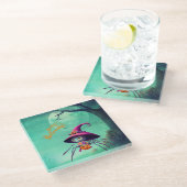 秋/秋/スパイダー/魔女/ハロウィーン ガラスコースター (アングル)