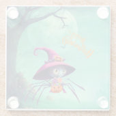 秋/秋/スパイダー/魔女/ハロウィーン ガラスコースター (裏面)