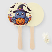 秋/秋/スパイダー/魔女/ハロウィーン ハンドファン (正面&裏面)