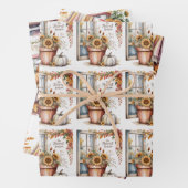 秋,秋,ハロウィーン,感謝祭,カントリーファル ラッピングペーパーシート (インサイチュ)