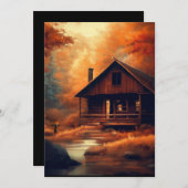 秋/秋/ハロウィーン/素朴絵画性 シーズンカード (正面/裏面)