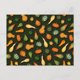 秋、秋、感謝祭の観賞用グルド ポストカード