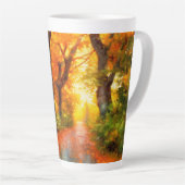 秋/秋/葉/自然 カフェラテマグ (右アングル)