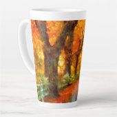 秋/秋/葉/自然 カフェラテマグ (左アングル)