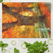 秋/秋/葉/自然 キッチンタオル (折り畳み)