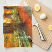 秋/秋/葉/自然 キッチンタオル (四つ折り)