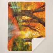 秋/秋/葉/自然 シェルパブランケット (正面)