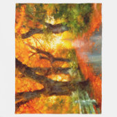 秋/秋/葉/自然 フリースブランケット (正面)