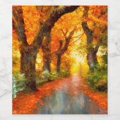 秋/秋/葉/自然 ワインラベル (シングルラベル)