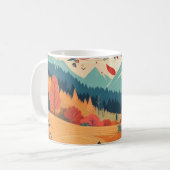 秋/秋/離れカラフル コーヒーマグカップ (正面左)