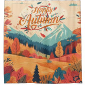 秋/秋/離れカラフル シャワーカーテン (正面)