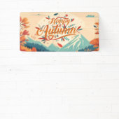 秋/秋/離れカラフル 横断幕 (インサイチュ)