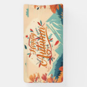 秋/秋/離れカラフル 横断幕 (縦)