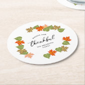 秋/紅葉賛美と感謝 ラウンドペーパーコースター (アングル)