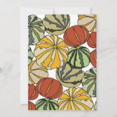 秋 紅葉 カボチャ 感謝祭 パーティー 招待状 (裏面)