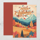 秋/紅葉/カラフル シーズンカード (正面/裏面)