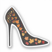 秋 紅葉 ヒール ファッション シール (正面)
