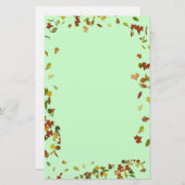 秋/紅葉、緑 便箋 (正面/裏面)