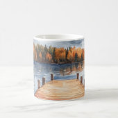 秋 紅葉 自然 湖 木々 風景 コーヒーマグカップ (中央)