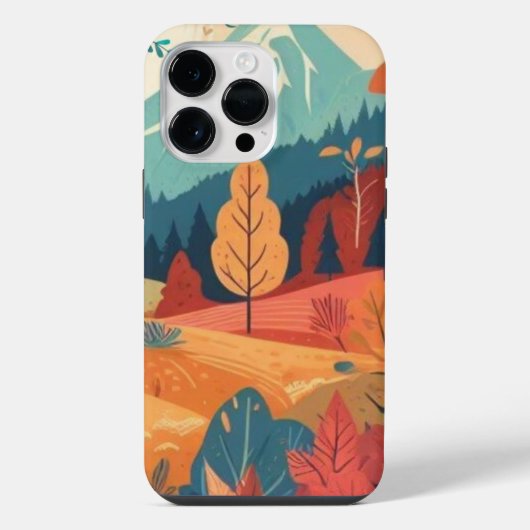 秋+紅葉+葉+カラフル iPhoneケース (裏面)