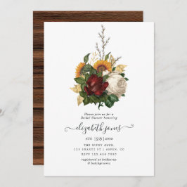 秋 – 素朴秋フローラブライダルシャワー 招待状