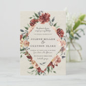 秋 |素朴開花結婚式招待状 (スタンド正面)