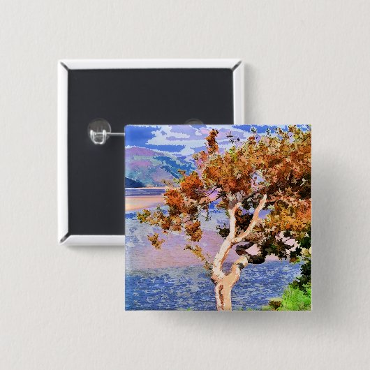 秋 缶バッジ (正面&裏面)