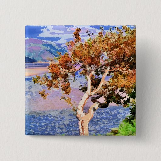 秋 缶バッジ (正面)