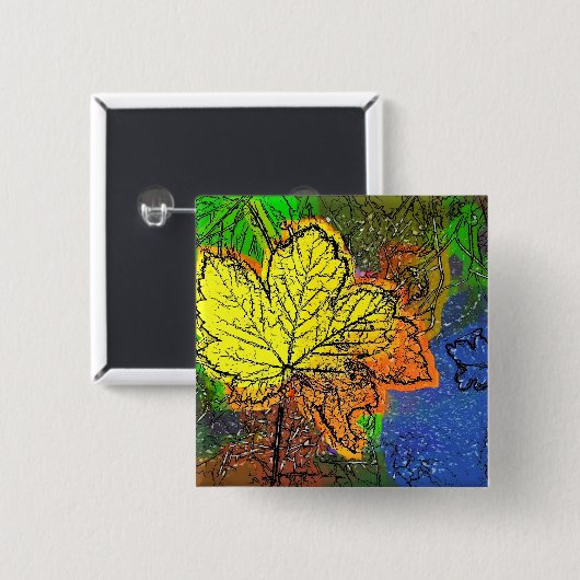 秋 缶バッジ (正面&裏面)