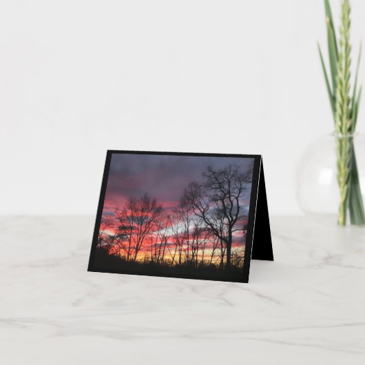 秋,至,夕日,カラフル,グリーティングカード カード (正面)