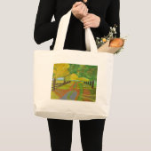 秋 – 落ちた葉 ラージトートバッグ (正面(商品))