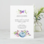 秋 - 落ち葉の花の誕生日パーティー 招待状 (スタンド正面)