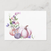 秋 - 落ち葉の花をモチーフにしたウェディングギフト登録カード エンクロージャーカード (裏面)