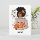 秋 - 落葉 感謝祭の挨 シーズンカード (スタンド正面)