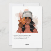 秋 - 落葉 感謝祭の挨 シーズンカード (裏面)