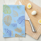 秋、葉の模様3 キッチンタオル (四つ折り)