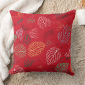 秋、葉パターン クッション (ブランケット)