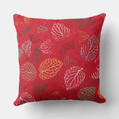 秋、葉パターン クッション (裏面)