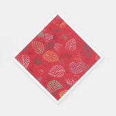 秋、葉パターン スタンダードランチョンナプキン (角)