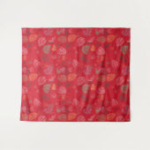 秋、葉パターン タペストリー (正面(横))