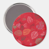 秋、葉パターン マグネット (正面/裏面)