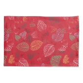 秋、葉パターン 枕カバー (裏面)