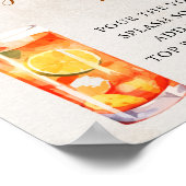 秋 | 血メアリーバーブライダルシャワー標識 ポスター (角)