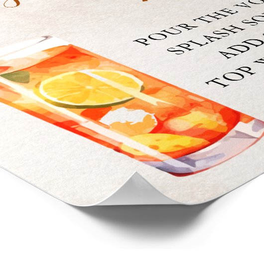 秋 | 血メアリーバーブライダルシャワー標識 ポスター (角)