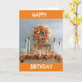 **秋**誕生日&感謝**マイママ**カード カード (黄色い花)